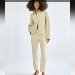 Aritzia Babaton Conan Trouser Pants Pull On Pleated Camel Sz 6